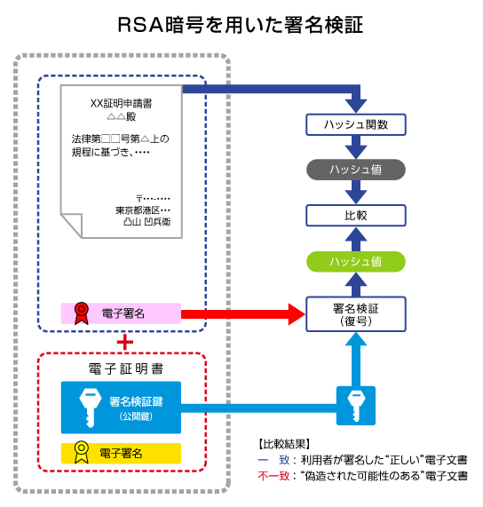 RSA暗号を用いた署名検証